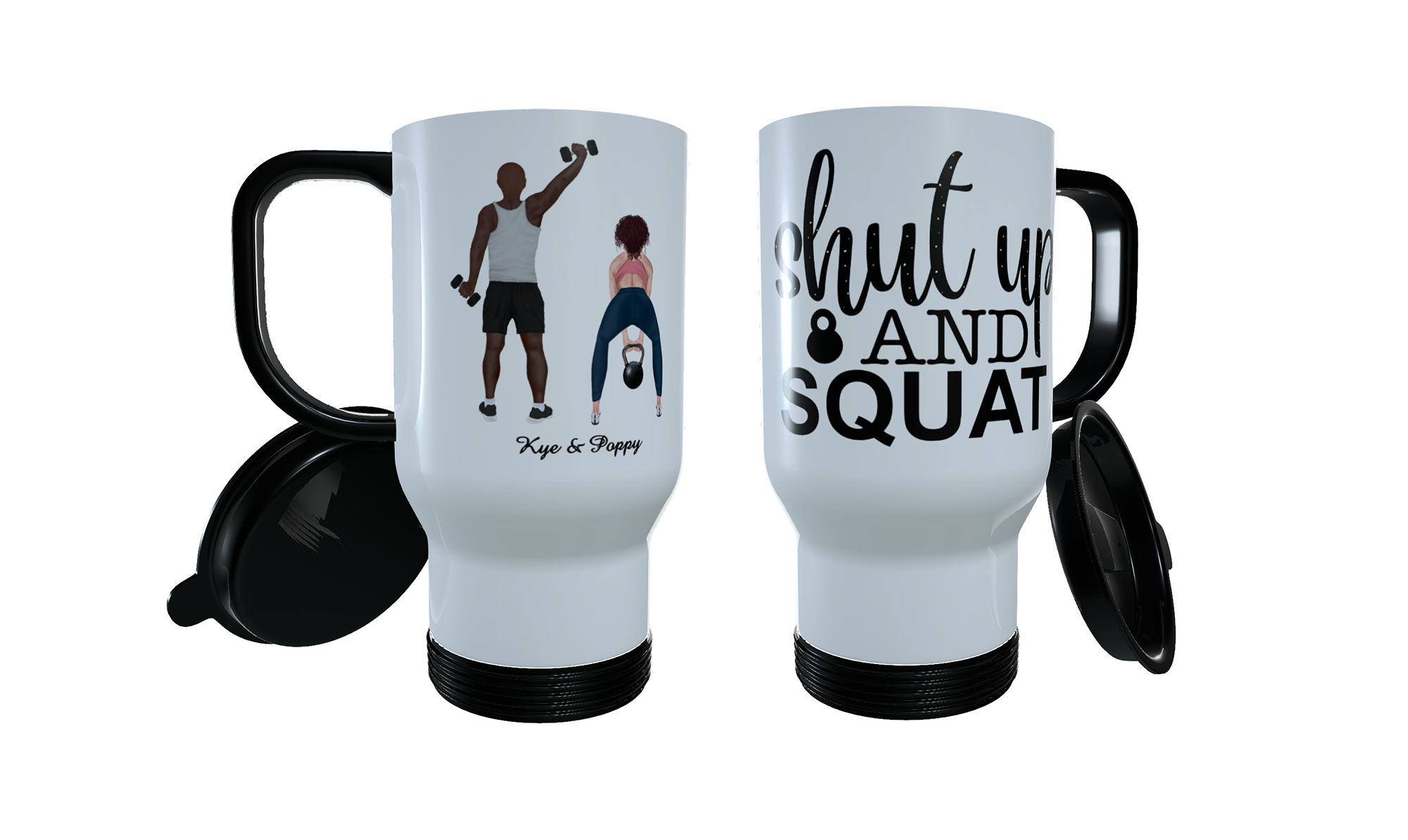 Best Friends Travel Mug, Gym Friends Custom Travel Mug - Click Image to Close